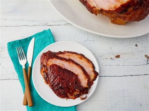baked-ham-with-maple-mustard-glaze-food-network image