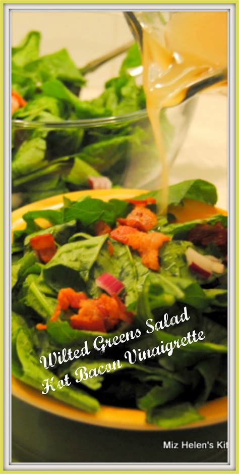 wilted-greens-salad-with-hot-bacon-vinaigrette image