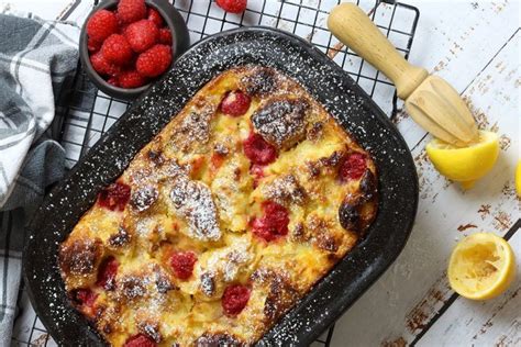 brioche-bread-pudding-with-lemon-curd-and image