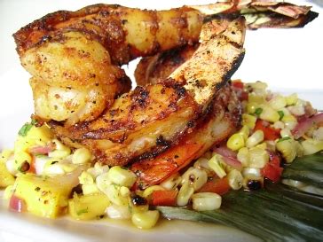 bbq-jumbo-shrimp-with-grilled-corn-mango-salsa image