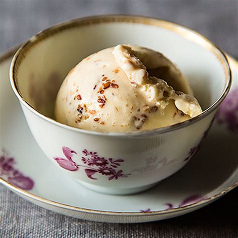 ginger-ice-cream-with-honey-sesame-brittle-food52 image