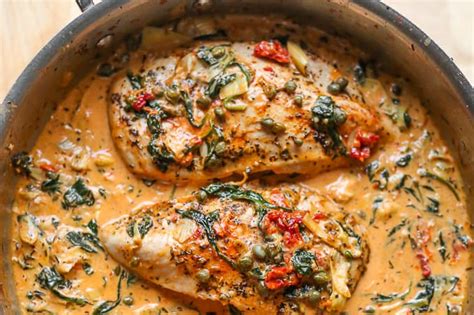 creamy-tuscan-chicken-with-spinach-and-artichokes image