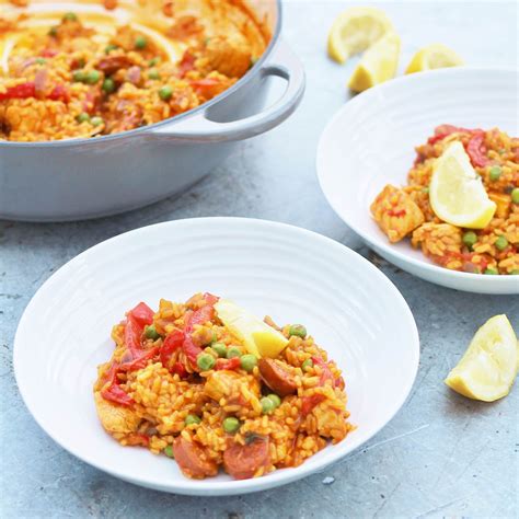 easy-one-pot-chicken-and-chorizo-paella-easy-peasy image