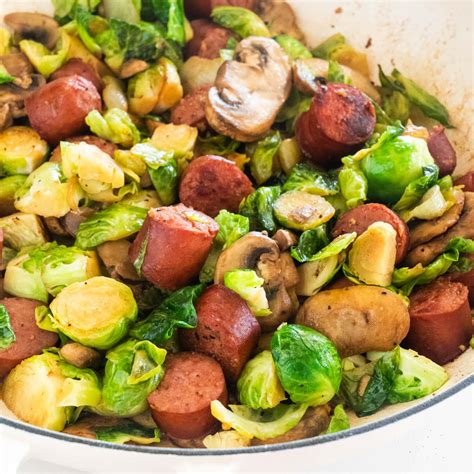 kielbasa-and-brussels-sprouts-skillet-brooklyn-farm-girl image