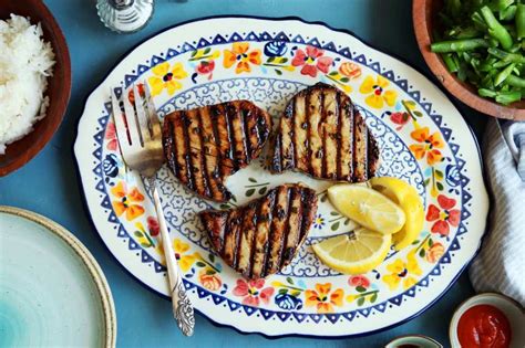 marinated-grilled-tuna-steak-recipe-foodcom image