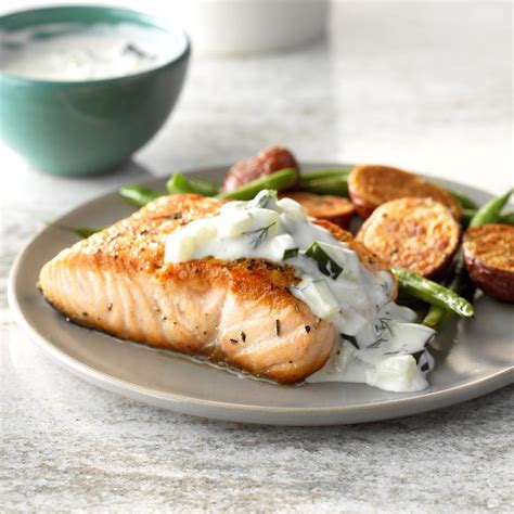 pan-seared-salmon-with-dill-sauce-recipe-how-to-make image