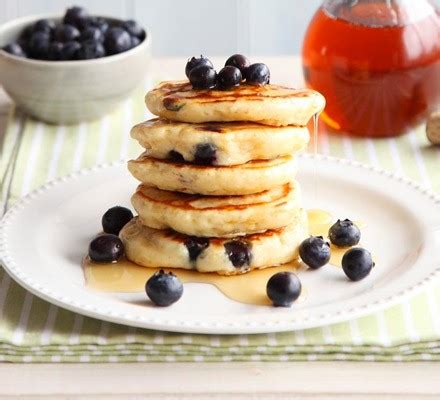 blueberry-lemon-pancakes-recipe-bbc-good-food image