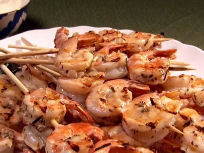 grilled-shrimp-skewers-recipe-bobby-flay-food image