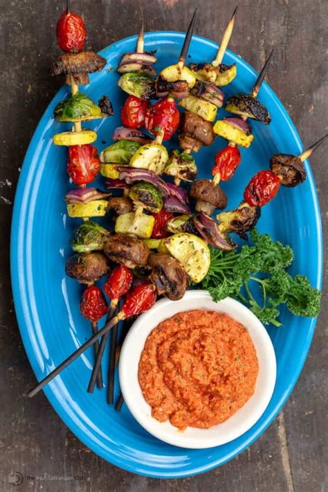 grilled-vegetable-kabobs-two-ways-the image