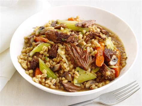 slow-cooker-beef-and-barley-recipe-food-network image