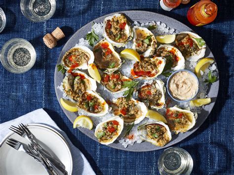 grilled-oysters-with-garlic-butter-recipe-myrecipes image