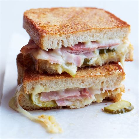 inside-out-grilled-ham-and-cheese-sandwiches-food image