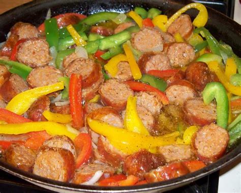 sausage-and-bell-peppers-recipe-foodcom image