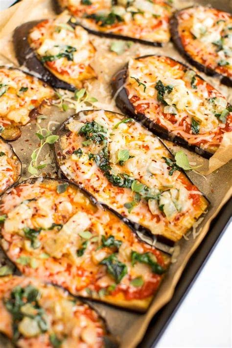 low-carb-eggplant-pizza-eating-bird-food image