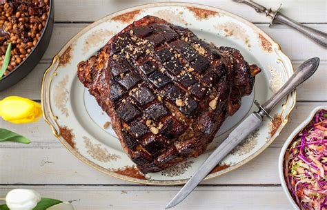 fresh-ham-with-maple-balsamic-glaze-recipe-nyt image
