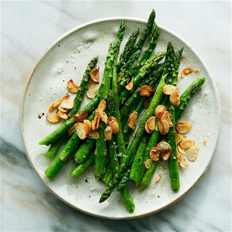 pan-seared-asparagus-with-crispy-garlic-recipe-nyt image