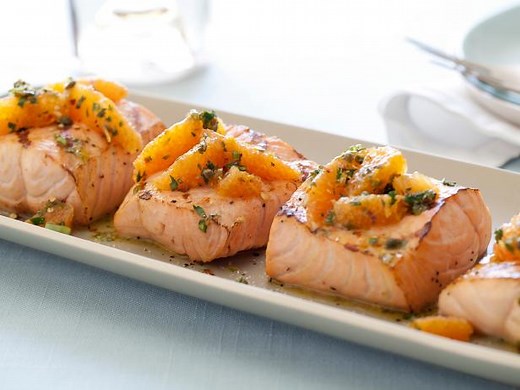 grilled-salmon-with-citrus-salsa-verde-food-network image