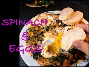 spinach-with-eggs-ispanakli-yumurta-healthy image