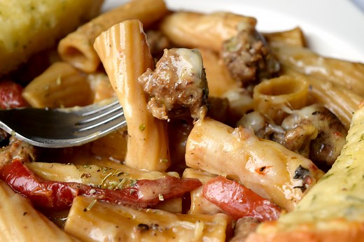 rigatoni-italian-sausage-skillet-meal-who-needs-a image