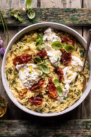 20-minute-orzo-carbonara-with-crispy-prosciutto-and image