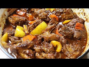 easy-lamb-with-bell-peppers-recipe-youtube image
