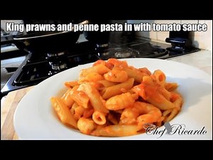 king-prawns-and-penne-pasta-with-tomato-sauce image