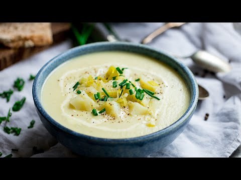 homemade-creamy-leek-and-potato-soup-youtube image