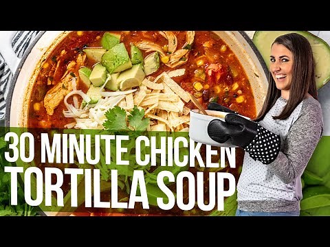 30-minute-chicken-tortilla-soup-youtube image