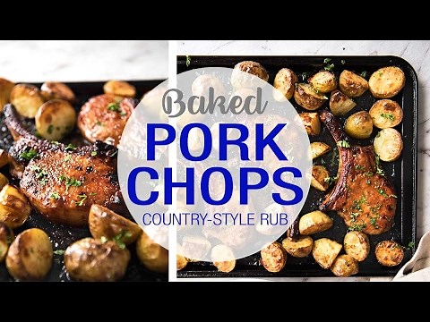 oven-baked-pork-chops-with-potatoes-youtube image